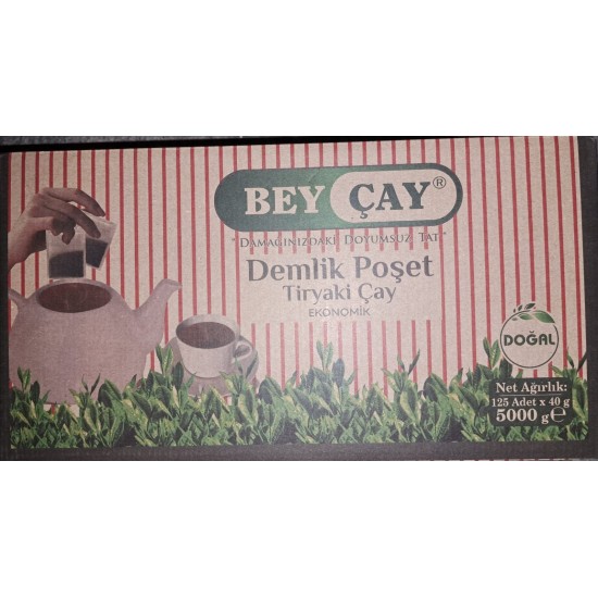 BEY ÇAY Tiryaki Demlik Poşet Çay 30 Gr * 167 Adet (5 KG)